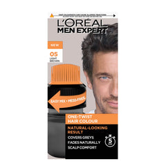 L'Oreal Paris Men Expert One Twist Hair Colour, Light Brown Hair Dye For Men. Mens Hair Dye For Men Dying Hair To Cover Grey Hair, Gives Quick Natural Looking Results - Shade 5 Light Brown
