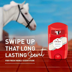 Old Spice Original Deodorant Stick for Men, 50 ml, 48H Fresh, Long-Lasting Fragrance in Perfume Quality, 0% Aluminium Salts, No Stains on Black and White, Made from 50% Recycled Plastic