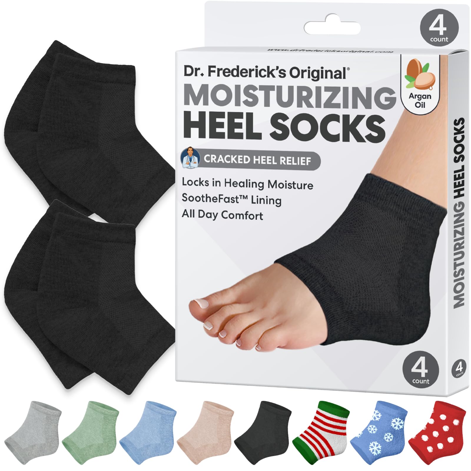 Frederick's Original Moisturizing Heel Socks for Cracked Heel