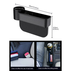 URbazaar Car Seat Gap Filler,Car Seat Gap Storage Box Cup Holder,Organizers Storage Box Front Seat Console Car Organizer Side Pocket with Cup Holder Couple for Cellphones Keys Cards Wallets Sunglasses- 2 Pcs