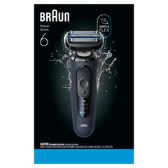 Braun Series 6 Electric Shaver for Men, Wet & Dry Foil Razor, 4-in-1 SmartCare Clean & Charge Center, Precision Trimmer Attachment, Replacement Shaver Head, Travel Case, Dark Blue 6177ps