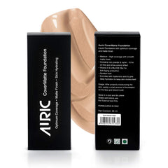 AURIC BEAUTY PRODUCTS PRIVATE LIMITED CoverMatte Liquid Foundation | Optimum Coverage, Matte Finish, Skin Hydrating | 100% Veg, Paraben Free | Cool Sand, 30 ml