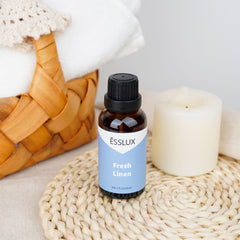 ESSLUX Fresh Linen Fragrance Oil - Aromatherapy Essential Clean Scented Oils for Diffuser, Massage, Soap, Candle Making Scents, Perfume, Home Fragrance, 30 ml