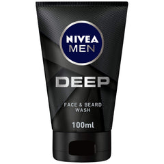 Nivea Men Active Clean Shower Gel 2X500ML & NIVEA MEN Face & Beard Wash Cleanser, DEEP Active Charcoal - 100ml