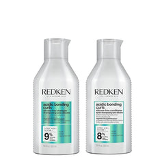 REDKEN Acidic Bonding Curls Shampoo & Conditioner Set For Coily and Curly Hair - Curl Control + Definition, With Citric Acid, Avocado Oil and Shea Butter, Silicone-Free, 33.8 Fl Oz (Pack of 2)