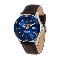 Maserati Stainless Steel Lifestyle Date Analog Dial Color Blue Men Watch - R8851100004 - Brown
