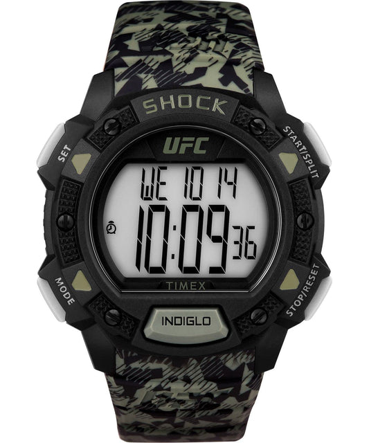 Timex Men Digital Watch with a Plastic Strap UFC Core Shock - Green