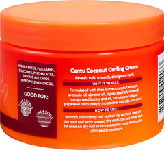 Cantu Shea Butter For Natural Hair Coconut Curling Cream, 12oz (340g)