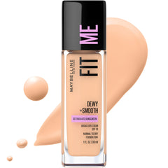 Maybelline New York Fit Me Dewy + Smooth Foundation,125 Nude Beige, 1 Fl. Oz (Pack of 1) (Packaging May Vary)