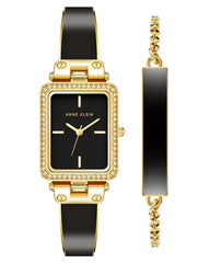 Anne Klein Women's Quartz Watch with Analog Display and Stainless Steel Bracelet AK3898BKST Black