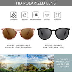SUNGAIT Vintage Round Sunglasses for Women Men Classic Retro Designer Style
