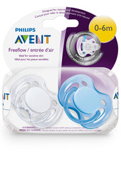 AVENT Philips Soother Freeflow 0-6m - SCF178/23 - COLOURS/DESIGNS MAY VARY (1 PACK, 2 SOOTHERS)