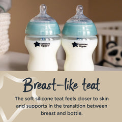 Tommee Tippee Advanced Anti-Colic Baby Bottle, Fast Flow | Breast-Like, Soft Silicone (6m+, 6 Count)