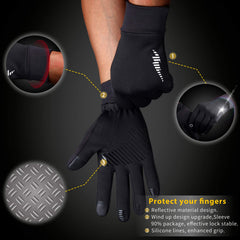 SIMARI Winter Gloves Men Women Touch Screen Glove Cold Weather Warm Gloves Freezer Work Gloves Suit for Running Driving Cycling Working Hiking 102 - Black