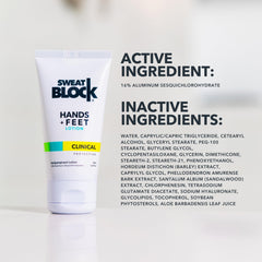 SweatBlock Antiperspirant Lotion for Sweaty Hands & Feet, Anti Sweat Lotion Hyperhidrosis Treatment for Hand and Foot Sweat Prevention 2-Pack