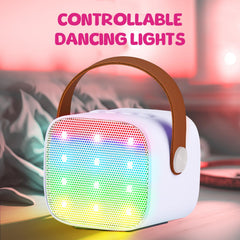 Karaoke Machine for Kids, Portable Bluetooth Speaker with Wireless Microphone for Kids, Toys Birthday Gifts for Boys 4, 5, 6, 7, 8, 9, 10 +Year Old (White), K1-L