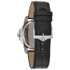 Bulova Men's 96B158 Precisionist Leather Strap Watch One Size - Black