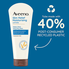 Aveeno Skin Relief 24 Hour Moisturizing Lotion For Sensitive Skin With Natural Shea Butter & Triple Oat Complex, Unscented TherapEUtic Lotion For Extra Dry, Itchy Skin, 8 Fl. Oz, 8 Fl Oz (Pack Of 1)