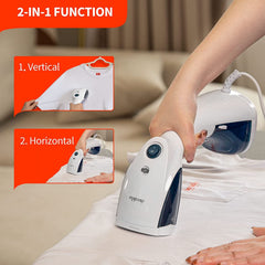 TDOO 1500-Watt Steamer for Clothes, Portable Handheld Garment Steamer, 15s Heating, Lockout and Auto Shutoff Iron 200ml,2-in-1 Fabric Wrinkle Remover Home Travel, Detachable Water Tank (BLUE 1)