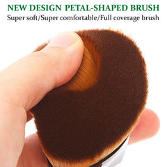 2PCS Mushroom Head Air Cushion CC Cream BB Cream Foundation Full Coverage Foundation 24HR Matte Oil Control Concealer With Makeup Face Primer & Petal-Shaped Cosmetics Brush(Natural)