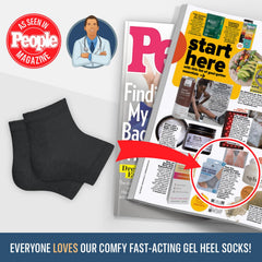 Dr. Frederick's Original Moisturizing Heel Socks for Cracked Heel Treatment - 2 Pairs - Socks for Dry Feet - Cracked Skin Repair & Overnight Hydration - Foot Care for Women & Men - Argan Oil