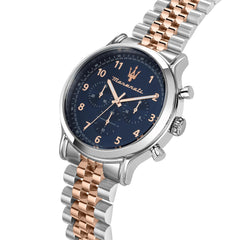 Maserati Men's Watch Epoca Limited Edition, 42mm Bracelet Chronograph, quartz watch - R8873618021 - Silver and Rose Gold