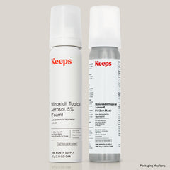 Keeps Extra Strength Minoxidil for Men Topical Aerosol Foam 5%, Hair Growth Treatment - 3 Month Supply (3 x 2.11oz Bottles) - Thicker, Longer Hair - Slows Hair Loss & Promotes Hair Regrowth