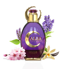 ANFAR 1950 ALBA Pour Femme Extrait de Parfum, 100ml, Pear, Orange Blossom, Pink Pepper, Coffee, Jasmine,FOR WOMEN