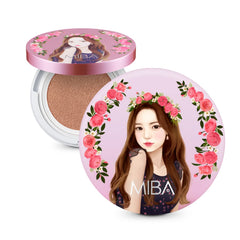MIBA Ion Calcium Foundation Double Cushion. Apply mineral. Keeps clean makeup even after multiple coats. Includes 2 big size puffs (#21 Light Skin)