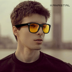 KANASTAL Polarized Sunglasses Men, Fashion Square Sun Glasses Women, Classic Shades for Womens, Driving Fishing Outdoor 100% UV400 Protection