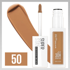 Maybelline Super Stay Liquid Concealer Makeup, Full Coverage Concealer, Up to 30 Hour Wear, Transfer Resistant, Natural Matte Finish, Oil-free, Available in 16 Shades, 50, 0.33 fl oz