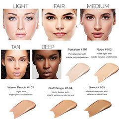 PHOERA Full Coverage Foundation - Flawless Concealer, Matte, Long Lasting, Moisturizing, Color Changing (58g)