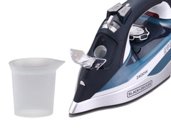 BLACK & DECKER Steam Iron, 2400W, 380ml Water Tank, Ceramic-Coated Soleplate, Vertical Steam, Anti-Drip, Anti-Calc, Auto Shutoff, Self-Clean, Steam Burst, and 35g/min Continuous Steam – Blue