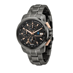 Maserati SUCCESSO 44 mm Solar Power Chronograph Men's Watch, Grey, Chronograph