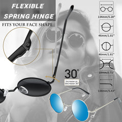 Joopin Round Polarized Sunglasses for Men Women, UV Protection Sun Glasses Small Circle Hippie Lennon Shades Sunglasses