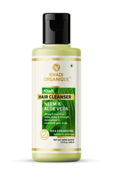 Khadi Organique Neem & Aloe Vera Hair Cleanser SLS & Paraben Free - 210 ml