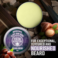 Viking Revolution BEST DEAL Beard Balm with Clary Sage Scent and Argan & Jojoba Oils - Styles, Strengthens & Softens Beards & Moustaches - Leave in Conditioner Wax for Men by ...