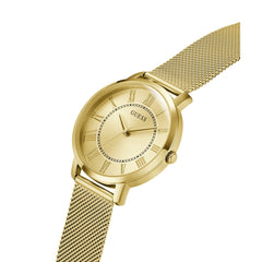 Guess Tucker Analog Watch for Men, 40 mm Case Width, Gold Tone/Champagne