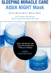 CARE:NEL Korean Beauty Aqua Night Mask - Facial Self Skin Care Products Water Sleeping Masks 15ml/0.5 fl.oz (3 set) Gifts for Women - Acne Wrinkle remover - moisturizing hydrating Effect
