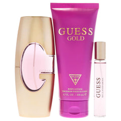 GUESS Gold for Women Edp 75ml + 200ml Bl + 15ml Mininture Gift Set