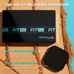 Maybelline New York Ultimate Powder Foundation For All Skin Types, Full Matte Coverage, Spf44, 24H Oil Control, Fit Me,Shade 310, 9G, Pack Of 1