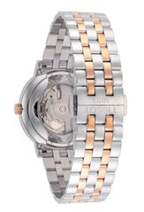 Tissot mens Carson Auto Stainless Steel Dress Watch Rose Gold 5N,Grey T1224072203300