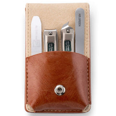 MR.GREEN Nail Clipper 4Pcs Set, Stainless Steel Manicure Pedicure Set, Medical Grade Grooming Kit with Travel Case Gift Box for Man & Woman - Mr-6105