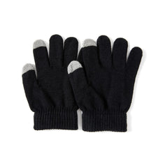 WVHTHVW 3 Piece Women Set with Hat, Scarf and Snow Gloves, Winter Knitted Hat, Warm Soft Pom Pom Hat for women - Black