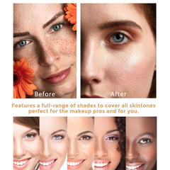2 Pack Concealer Cover,Flawless Colour Changing Foundation Makeup Base Nude Face Liquid Cover Concealer