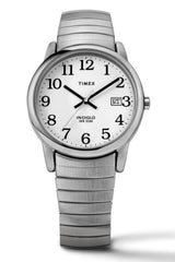 Timex Easy Reader Date Expansion Band Watch - Stainless Steel/Silver-Tone/White/D/35mm