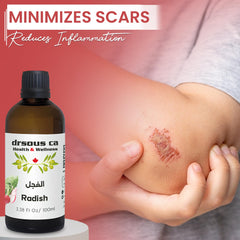 Drsous Ca Radish Oil 100ml | Cold Pressed Concentrated Therapeutic Grade Carrier Oil for Hydrates & Soothes Skin | Supports Healthy Scalp | Made in Palestine