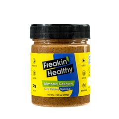 Freakin Healthy Almond Cashew Nut Butter Spread – Creamy Natural Ingredients, Great for Breakfast or Snacks - 200g