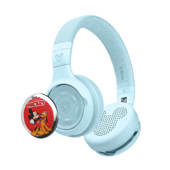 STORYPHONES ONANOFF , Storytelling Foldable Bluetooth Kids Headphones-Disney Bundle with Mickey Mouse Story Disk, Perfect for Travel, Learning, Screen-Free Entertainment,Stories and Music (Light Blue)