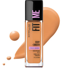 Maybelline Fit Me Dewy + Smooth Foundation Makeup, Toffee, 1 Count